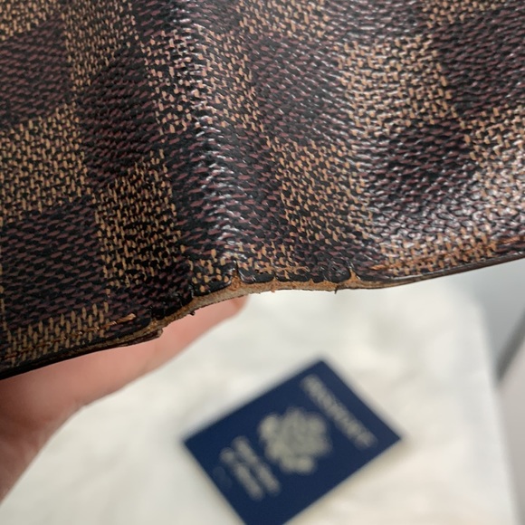 2000 authentic Louis Vuitton Damier Ebene DE checkbook style wallet organizer - Picture 13 of 17